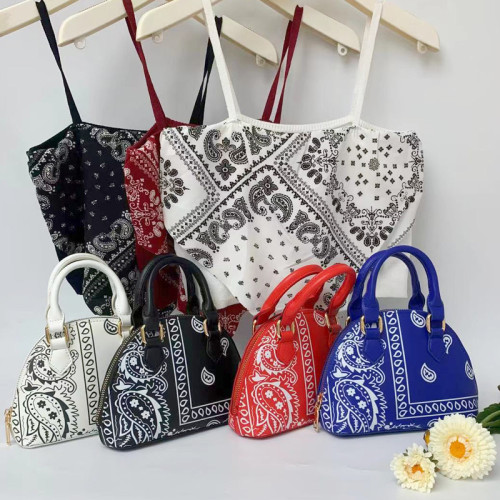 Fashion Sling Cashew Flower Tops and Handbags Bags Set Y5501+diaodai