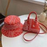 Fashion  Bandana Crossbody Handbags and Hats Set Bags and Handkerchief Set