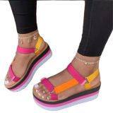 Fashion Platform Thick Bottom Multicolour Female Shallow Mouth Sandal Sandals 2911223