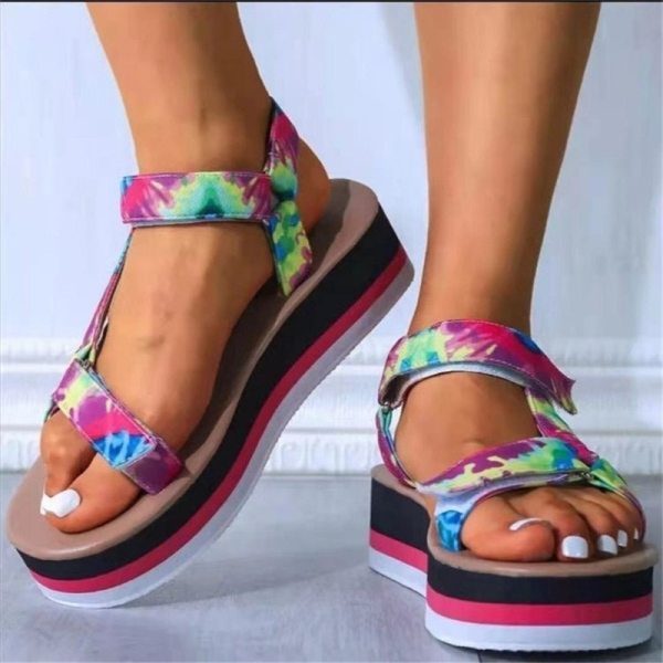 Fashion Platform Thick Bottom Multicolour Female Shallow Mouth Sandal Sandals 2911223