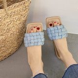 Fashion Weave Flat Open Toe Slippers Slides Sandals 229525-2