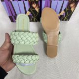 Fashion Double Braid Leather Casual Slip on Slippers Slides Sandals 2021223