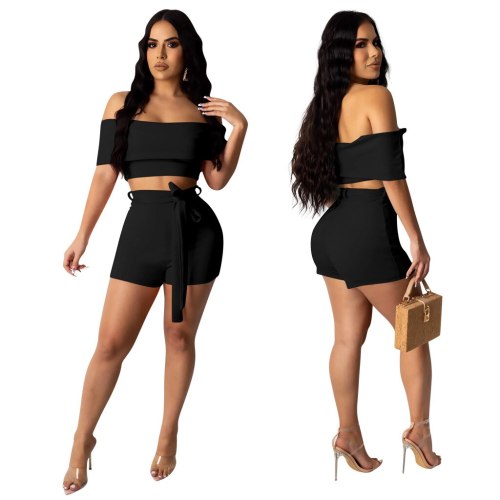 Fashion Solid Color Off the Shoulder Sexy Crop Bodysuit Bodysuits Outfit Outfits