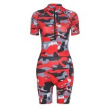 Fashion Camouflage Print High Waist Tight-Fitting Bodysuit Bodysuits Outfit Outfits P1736462