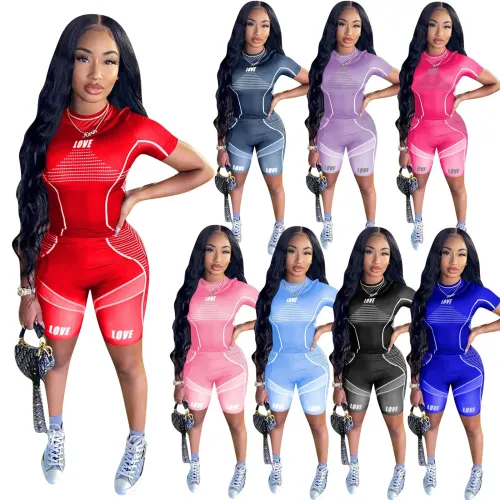 Fashion Solid Color Letter Print Round Neck Bodysuit Bodysuits Outfit Outfits 4060