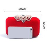 Velvet Rhinestones Crown Design Bag Bags Handbags A501223