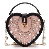 Fashion Heart Party Clutch Corduroy Bag Bags Handbags F600011