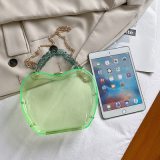 Fashion Candy color Transparent Apples  Cute Girl Chain Bag Bags Handbags 8467