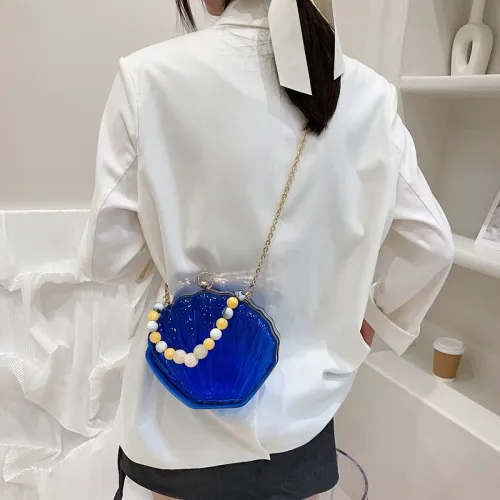 Transparent Acrylic Shell Shape Bag Bags Handbags 2092