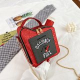 Fashion Laser Sequin Embroidery Letter Oil Pot Bag Bags Handbags 44354345