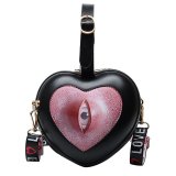 Women's  Lovely Eyes Heart Shape Crossbody Bag Bags Handbags 11051