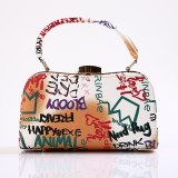 Fashion Personality Inkjet Graffiti Clutch Handbag PU Bag Bags Handbags LS1120