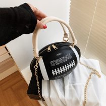 Fashion Rugby Shape Chain Crossbody Pu Leather Bag Bags Handbags tongda2120