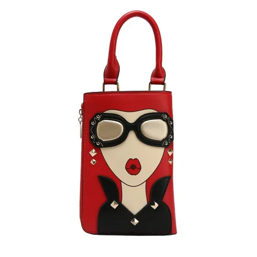 Girl Face  Mini Chain Messenger Crossbody Bag Bags Handbags 20200430008