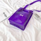 Fashion Transparent PVC Letter Internal Drawstring Bag Bags Handbags 0308240153811