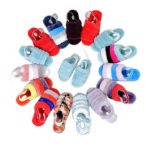 Fashion Soled Plush Elastic Wool Cotton Fur Slipper Slippers Slide Slides AL595746293003