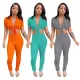 Fashion Knitted Short Sleeve Stacked Leggings Bodysuit Bodysuits Outfit Outfits FE168