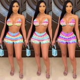 Sexy 2 Piece Set Bikini Colorful Swimsuit Swimsuits CM2108