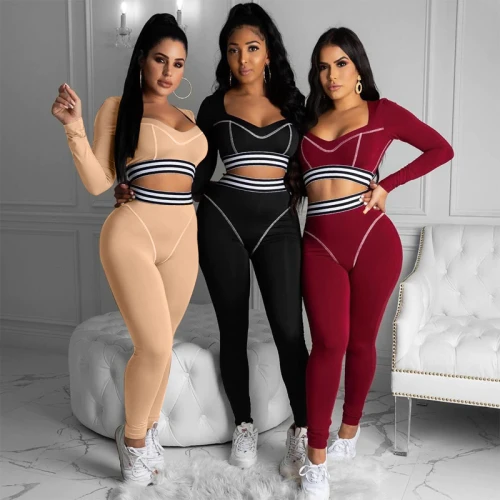 Sexy Breast Enhancement High Waist Hip Lifting Yoga Suits Jogging Suits Tracksuit Tracksuits Outfits S093349W