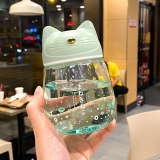 300ml Mini Glass  Clear Travel Portable Water Cup Cups