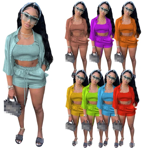 Sexy Satin 3 Piece Set Bodysuit Bodysuits Outfit Outfits SZ803647