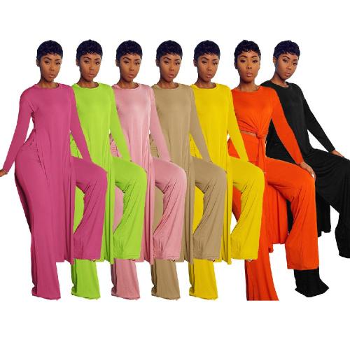 Fashion Solid Color O-Neck Loose High Waist Bodysuit Bodysuits Outfit Outfits Y373