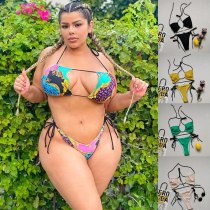 Plus Size Sexy Floral Bikini Set Swimsuit Swimsuits QY2126