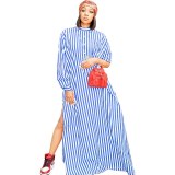 Fashion Casual Striped Loose Dress Dresses AC9103