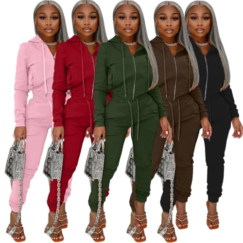 Fashion Casual T2 Piece Long Sleeve Hoodies Tracksuit Tracksuits YT3289