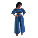 Sexy Off Shoulder Ruffles Two Piece Set Bodysuit Bodysuits Outfit Outfits B1940