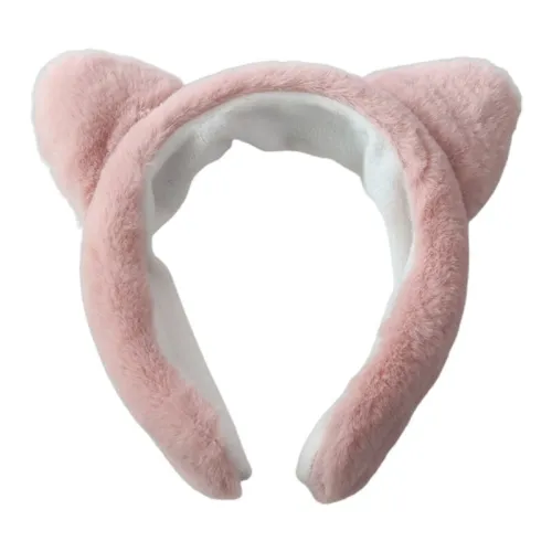 Cute Cat Ears Wash Face Wide-Brimmed Plush Heabands