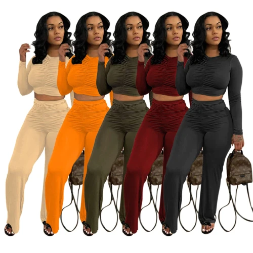 Solid Color Long Sleeve Bodysuit Bodysuits Outfit Outfits TS1149