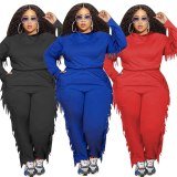 Plus Size 2 Piece Set Long Sleeve Bodysuit Bodysuits Outfit Outfits P80248