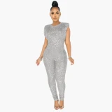 Fashion Sequin Sexy Waistless Bodysuit Bodysuits Outfit Outfits CY8863