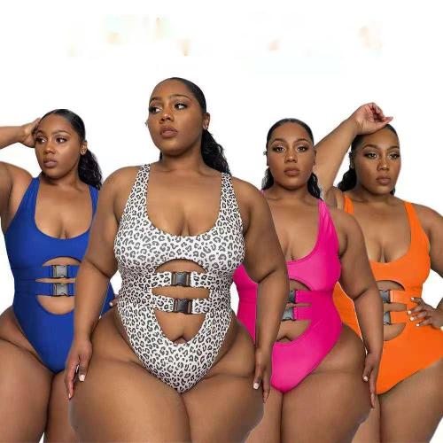 Plus Size 5xl  One Piece Leopard Polyester Bathing Suit Swimsuit Swimsuits P8703