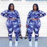 Fashion 2Pcs Tie Dye Longsleeve Bodysuit Bodysuits Outfit Outfits Y80348