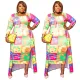 Fashion Digital Printing 2-piece Set Dress Dresses N7315