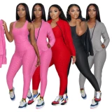 Women 3 Piece Suits Skinny Yoga Suits Jogging Suits Tracksuit Tracksuits Outfits CN0051