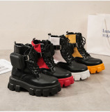 Fashion Artificial Pu Muffin Thick Soled Martin Boots 5831