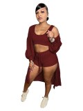 Fashion Solid Color 3 Piece Set Bodysuit Bodysuits Outfit Outfits N9303