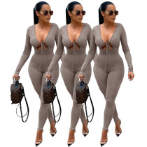 Sexy Deep V Hallow Out  Bodycon Bodysuit Bodysuits Outfit Outfits Q1016