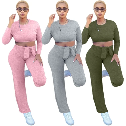 Sexy Two Piece Set Fashion Loungewear Matching Sets JZH8082