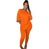 Sexy Two Piece Set Backless Off Shoulder Bodysuit Bodysuits Outfit Outfits CH8228