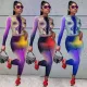 Sexy Tie Dye Print Bodysuit Bodysuits Outfit Outfits MN8027