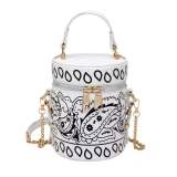 Fashion PU Printed Bucket Bag And Hat Sets