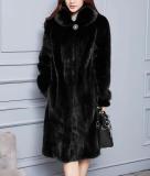 Women Long Jacket Fur Mink Casual Faux Fur Coats 005263