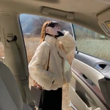 Fashion Solid Faux Fur Jacket Coats 002134