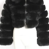 Women's Warm Winter Thick Long-Sleeved Faux Fox Fur Coats 00014556