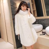 Women Open Front Elegant Long Sleeve Faux Fur Jacket Coats