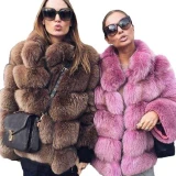 Winter Fashion Casual Warm Faux Fox Fur Coats